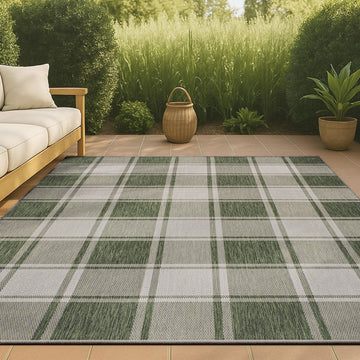 Sabine Traditional Farmhouse Bold Gingham Area Rug